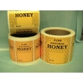 Honey Labels Black on Yellow Roll of 250- Wide